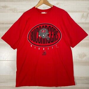 Vintage 90s Tampa Buccaneers Riddell T-Shirt Mens XL Red 1998